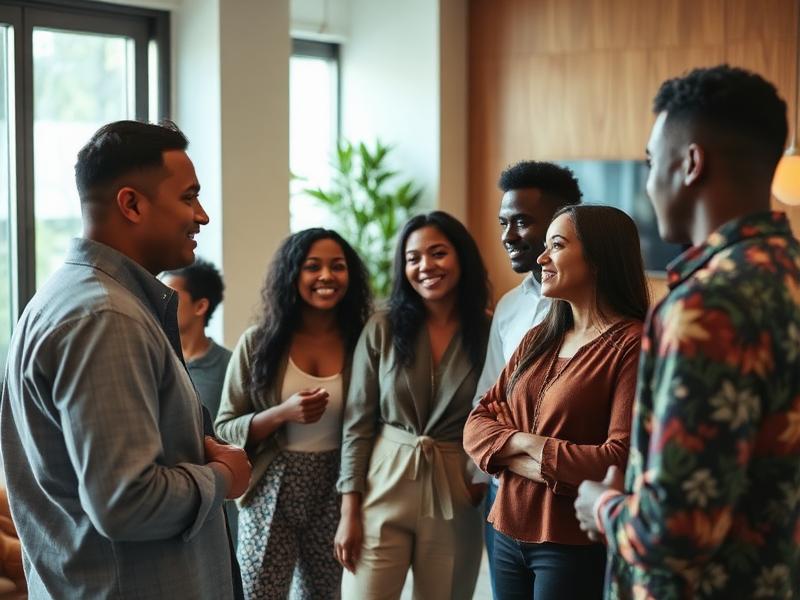 Multicultureel team in gesprek